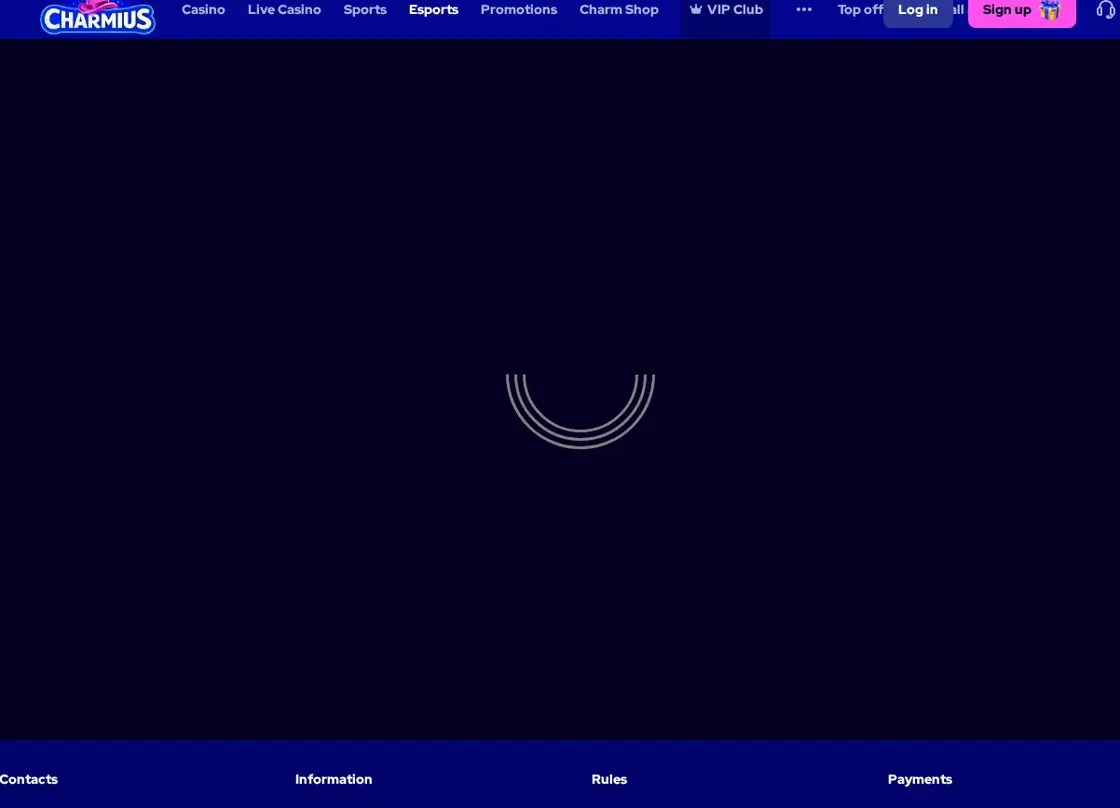 Charmius website screenshot, 23.09.2026